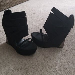 Black platform shoes